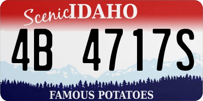 ID license plate 4B4717S