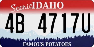 ID license plate 4B4717U