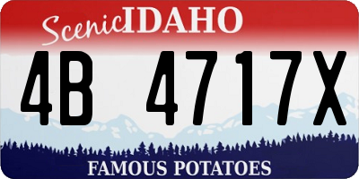 ID license plate 4B4717X