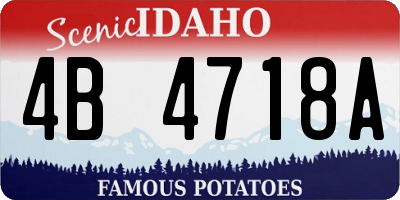 ID license plate 4B4718A