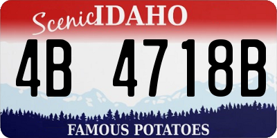 ID license plate 4B4718B