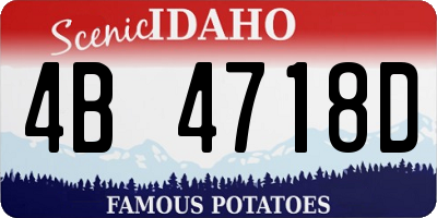ID license plate 4B4718D