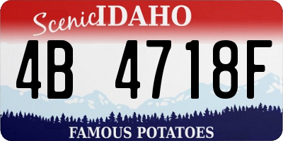 ID license plate 4B4718F