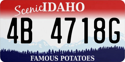 ID license plate 4B4718G