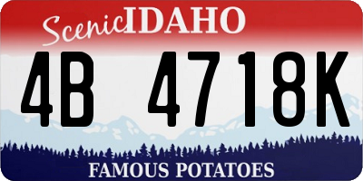 ID license plate 4B4718K