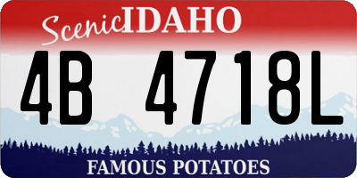 ID license plate 4B4718L