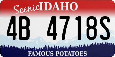 ID license plate 4B4718S