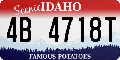 ID license plate 4B4718T