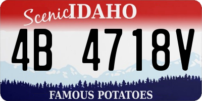 ID license plate 4B4718V