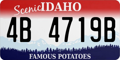 ID license plate 4B4719B