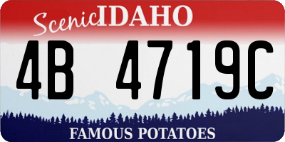 ID license plate 4B4719C