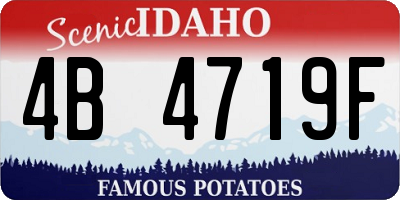 ID license plate 4B4719F