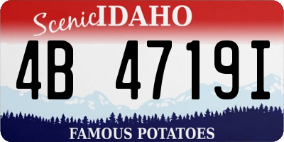 ID license plate 4B4719I