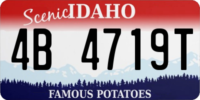 ID license plate 4B4719T