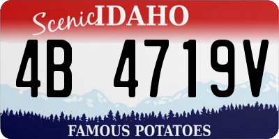ID license plate 4B4719V