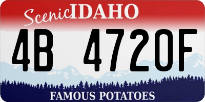 ID license plate 4B4720F