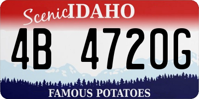 ID license plate 4B4720G