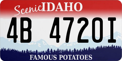 ID license plate 4B4720I