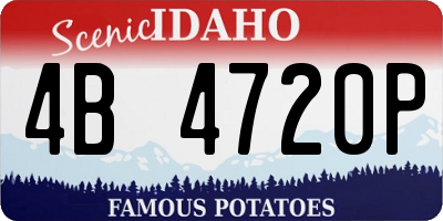 ID license plate 4B4720P