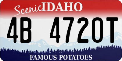 ID license plate 4B4720T