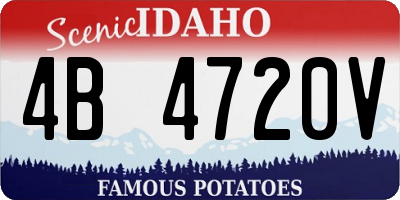 ID license plate 4B4720V