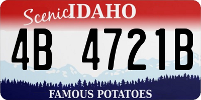 ID license plate 4B4721B