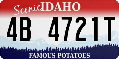 ID license plate 4B4721T