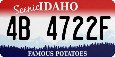 ID license plate 4B4722F