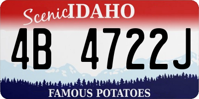 ID license plate 4B4722J