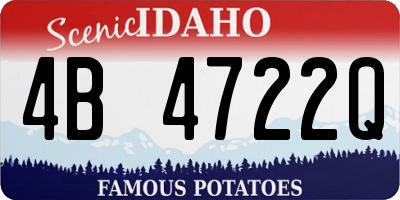 ID license plate 4B4722Q