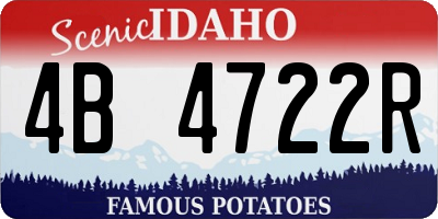 ID license plate 4B4722R