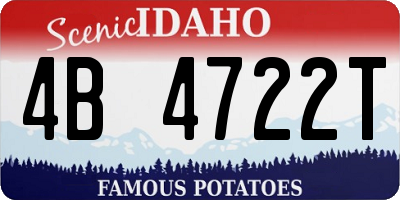 ID license plate 4B4722T