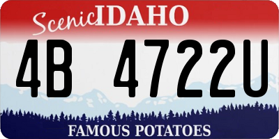 ID license plate 4B4722U