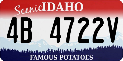 ID license plate 4B4722V
