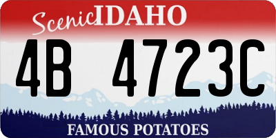 ID license plate 4B4723C