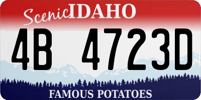 ID license plate 4B4723D