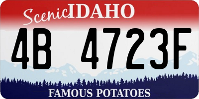 ID license plate 4B4723F