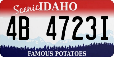 ID license plate 4B4723I