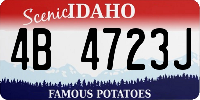 ID license plate 4B4723J