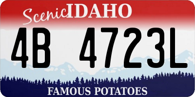 ID license plate 4B4723L