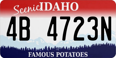 ID license plate 4B4723N