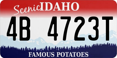 ID license plate 4B4723T