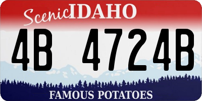 ID license plate 4B4724B