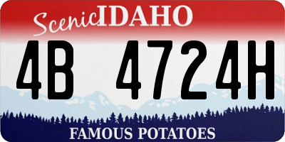 ID license plate 4B4724H