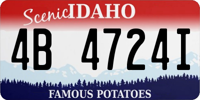 ID license plate 4B4724I