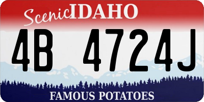 ID license plate 4B4724J
