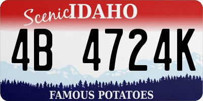 ID license plate 4B4724K