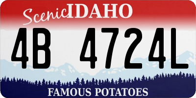 ID license plate 4B4724L