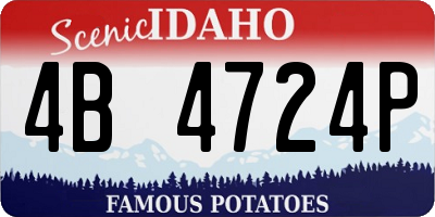 ID license plate 4B4724P