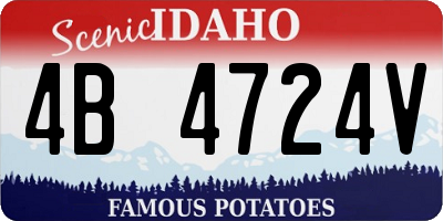 ID license plate 4B4724V